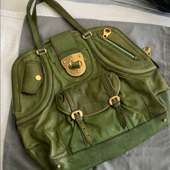 alexander mcqueen green bag